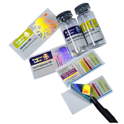Etiquetas impermeáveis de papel da garrafa 10ml do laser, etiquetas largas da etiqueta da garrafa de 60mm