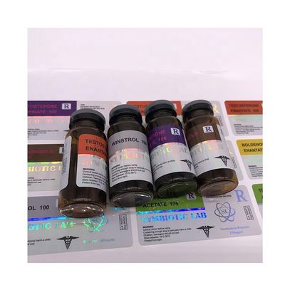 Etiquetas da etiqueta da medicamentação da cor de CMYK, etiquetas holográficas do vinil da prova de óleo