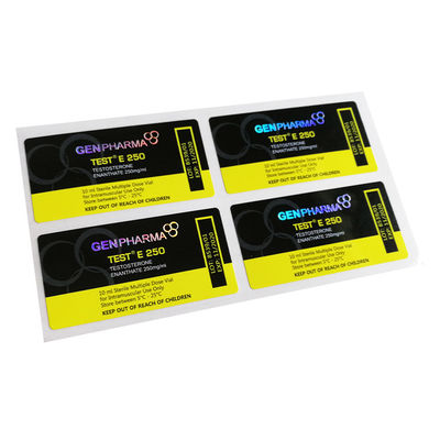 Largura laminada lustrosa de prata autoadesiva de 10ml Vial Labels 30mm