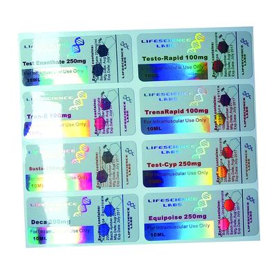 Etiquetas da garrafa da medicamentação do OEM, etiquetas de papel do holograma da segurança 80gsm
