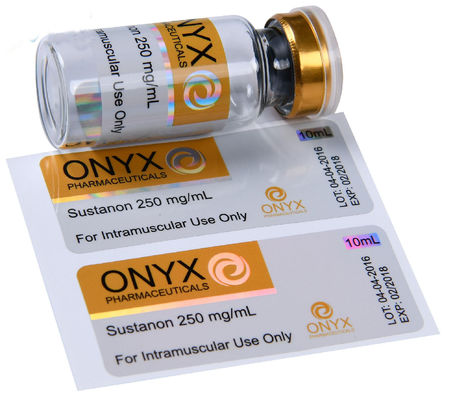 Etiquetas da garrafa da medicamentação do OEM, etiquetas de papel do holograma da segurança 80gsm