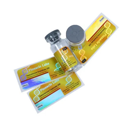 Medicina lustrosa da laminação 10ml Vial Labels Hologram Security For do OEM