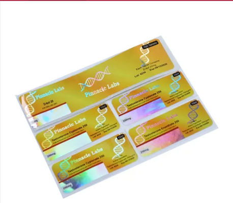 Medicina lustrosa da laminação 10ml Vial Labels Hologram Security For do OEM