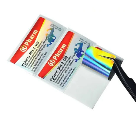 Medicina lustrosa da laminação 10ml Vial Labels Hologram Security For do OEM