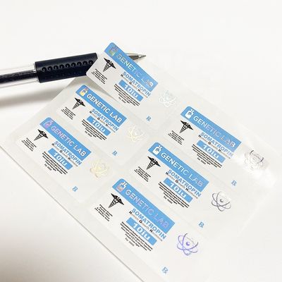 Cor Vial Labels esteroide de PMS, anti moeda falsa Vial Labels farmacêutico
