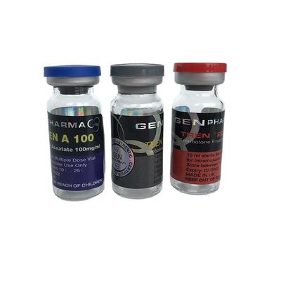 etiqueta holográfica esteroide de 25x60mm Vial Labels Anti Fake Silver