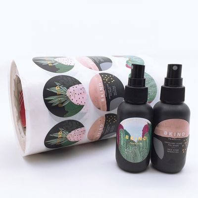 Produtos de vidro biodegradáveis do cuidado de Vial Labels Printable For Beauty da cor de Pantone