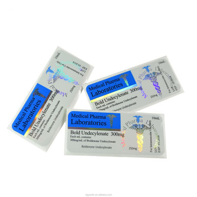 Anti vidro imprimindo falsificado Vial Labels For Medicine Bottle de 30x84mm