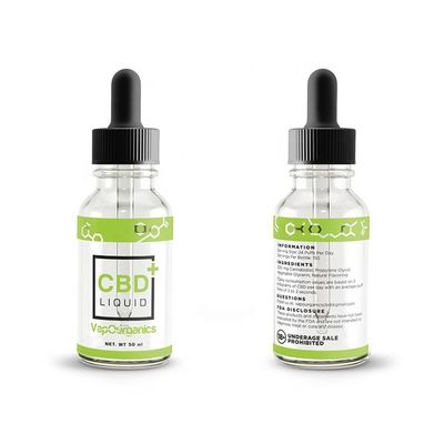 O vidro de papel Vial Labels do vinil, deslocou a etiqueta imprimindo da garrafa de Cbd
