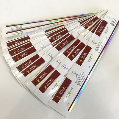 As etiquetas autoadesivas vermelhas da garrafa de comprimido da largura de 75mm lubrificam retangular resistente