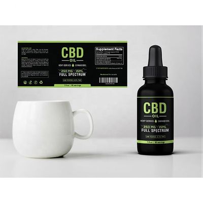 Matte Lamination Glass Vial Labels autoadesivo para a garrafa de óleo do cabelo