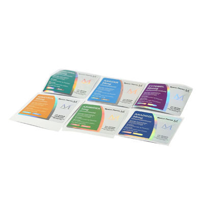 O OEM enegrece a certificação holográfica do GV de Vial Labels da farmácia do vinil de 3x6.8cm