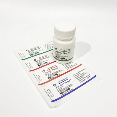 Anti etiquetas falsificadas da garrafa de comprimido, Matt Lamination Medication Label Stickers