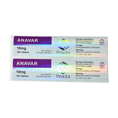 O ISO holográfico resistente ao calor da etiqueta da garrafa de comprimido da prescrição do vinil aprovou