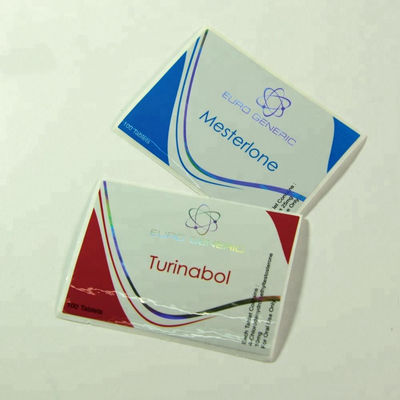 Etiquetas lustrosas da garrafa de comprimido da laminação, 80mm Vial Labels farmacêutico largo