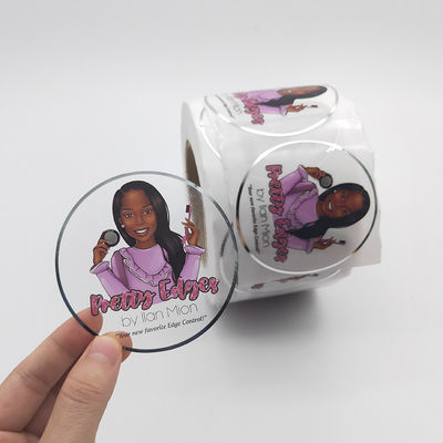 Etiqueta transparente ultravioleta do vinil do PVC do OEM anti com Rose Gold Foil Stamping
