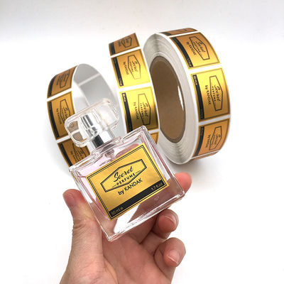Folha de ouro que termina a etiqueta do vinil do PVC de 4x6cm para a garrafa de perfume