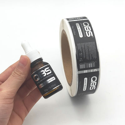 a garrafa de perfume da largura de 8cm personalizou etiquetas da folha de ouro com impressão UV do ponto