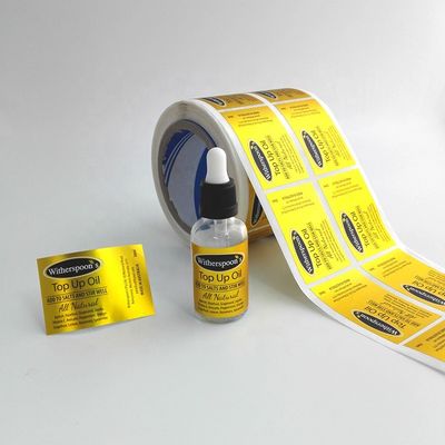 Etiquetas resistentes ao calor da garrafa do conta-gotas 30ml da etiqueta 3.5x7.6cm do vinil do PVC