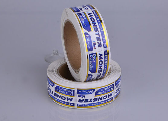 PP Vial Labels With Foil Stamp esteroide impermeável esparadrapo forte