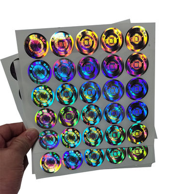 Das etiquetas evidentes holográficas de papel da calcadeira do laser etiqueta impermeável do selo do holograma