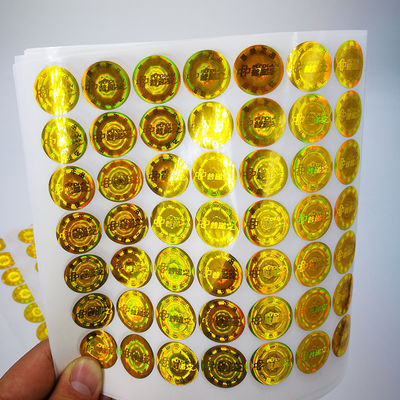 Das etiquetas evidentes holográficas de papel da calcadeira do laser etiqueta impermeável do selo do holograma