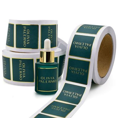 Etiquetas autoadesivas Matt Lamination da folha de ouro de RoHS 20x80mm