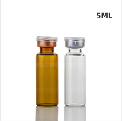 tubos de ensaio de vidro da medicina da altura de 49mm, anti 5ml frágil Amber Glass Bottles