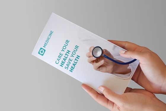 folheto feito sob encomenda de 128gsm Art Paper A4 que imprime para caixas da medicina