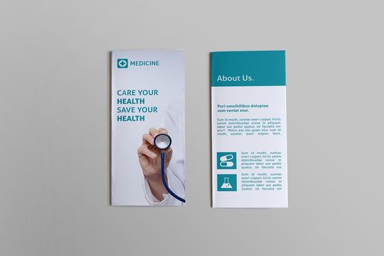 folheto feito sob encomenda de 128gsm Art Paper A4 que imprime para caixas da medicina