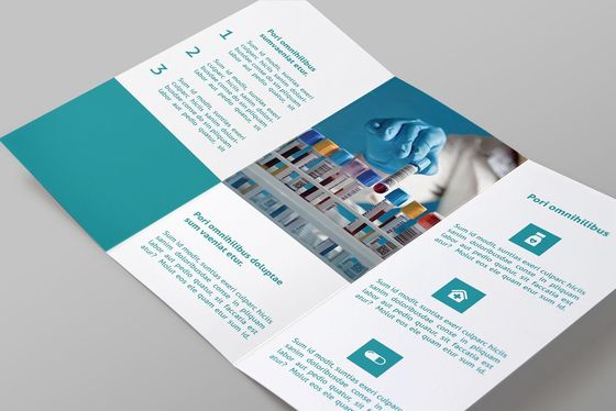 folheto feito sob encomenda de 128gsm Art Paper A4 que imprime para caixas da medicina