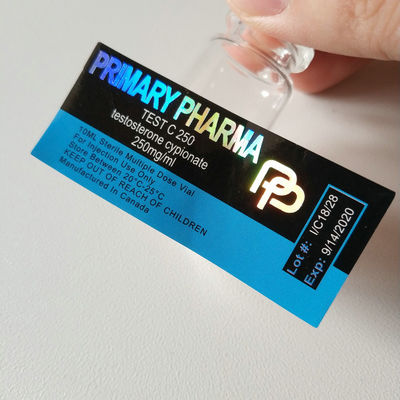 Categoria de prata Vial Labels esteroide de Pharma da folha de ouro