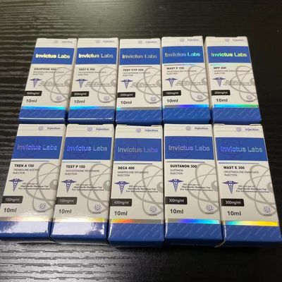 Caixas de empacotamento de prata da folha 10ml 20ml Steriod do holograma com o filme brilhante do brilho