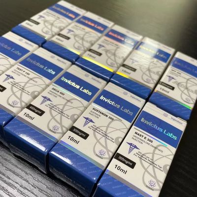 Caixas de empacotamento de prata da folha 10ml 20ml Steriod do holograma com o filme brilhante do brilho